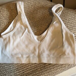 Colsie White Ribbed Bra